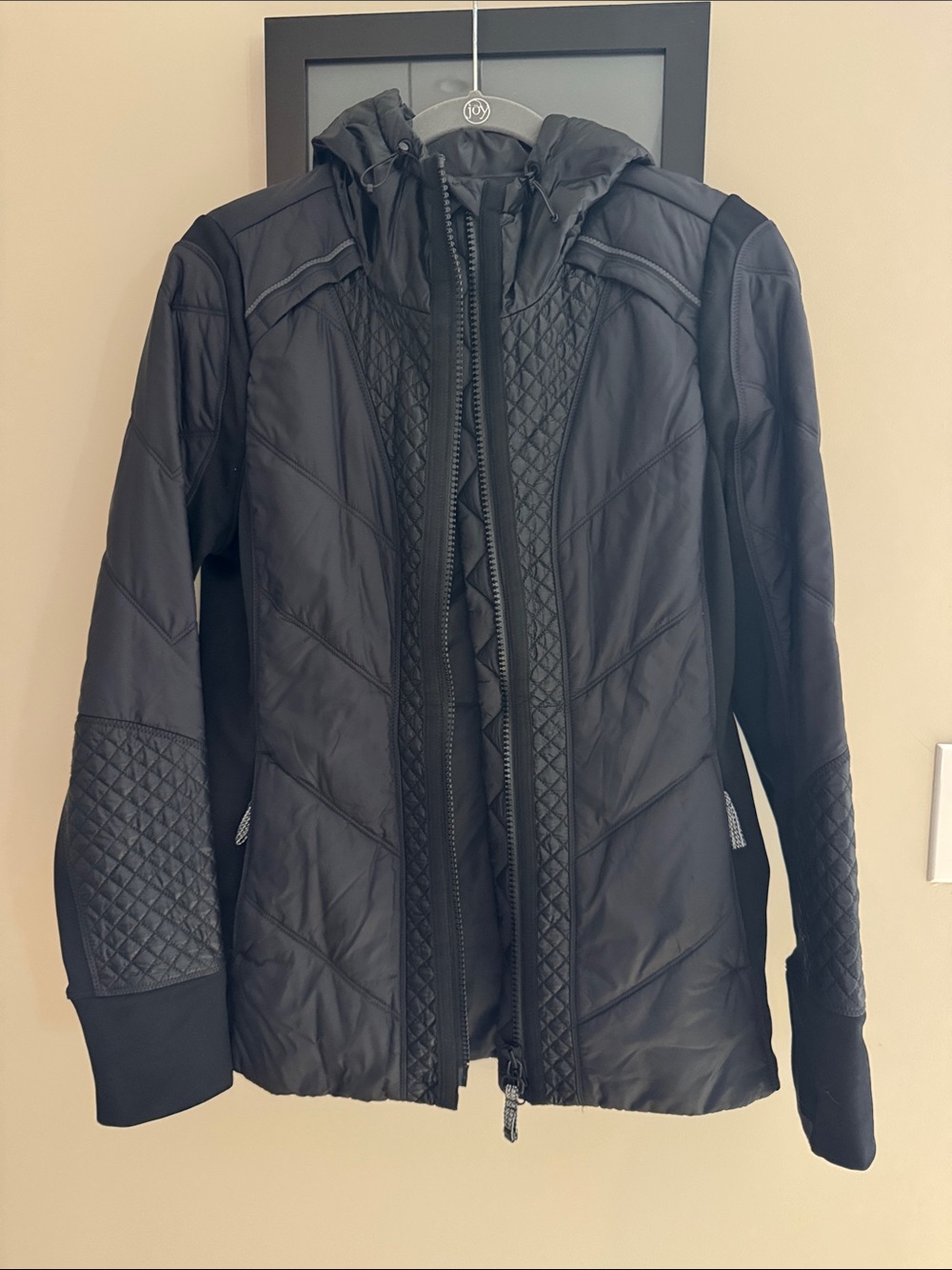Athleta Black Quilted Hooded Women's Jacket